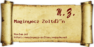 Maginyecz Zoltán névjegykártya